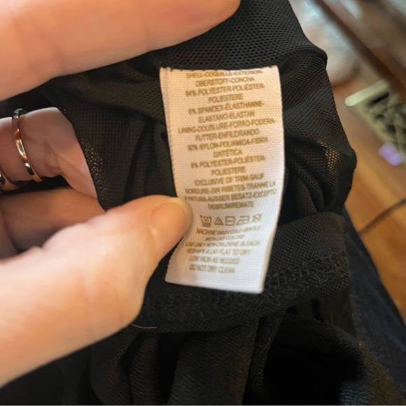 Free People Black Embroidered & Beaded Bodycon Mini Dress Size M Lace Stretch - Picture 9 of 10